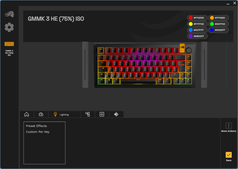 Gaming keyboard Glorious MX hotswap GMMK 3 HE fall effect customize.png